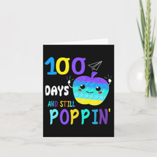 Cartão 100 Dias De Escola Para Popit Fidget Amantes Gi