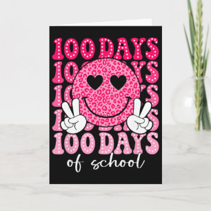 Cartão 100 Dias De Escola Sorriso Retro 100º Dia Escola T