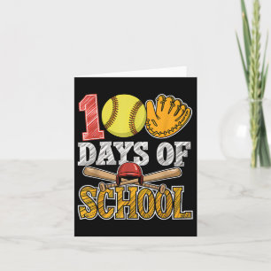 Cartão 100 Dias De Esporte De 100 Dias De Softball Escola
