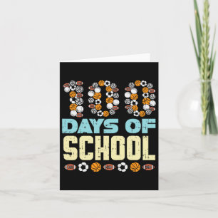 Cartão 100 Dias De Futebol Escolar De Baketball