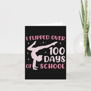Cartão 100 Dias De Ginástica Escolar Mulheres Adolescente