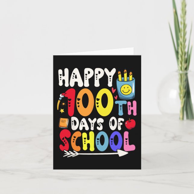 Cartão 100 Dias De Professora E Estudante 1 (Frente)