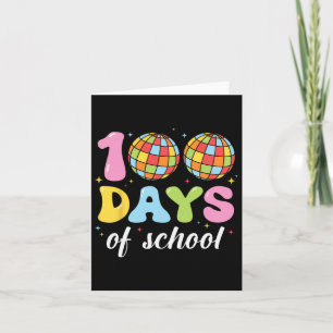 Cartão 100 Dias De Professores De Bola De Disco Escolar 1