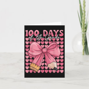 Cartão 100 Dias De Raparigas 6 Grãos Cortam Arco 100 Dia