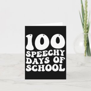 Cartão 100 Dias De Terapia De Discurso Escolar Feliz 100º