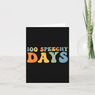 Cartão 100 Dias De Terapia De Discurso Escolar Feliz 100º