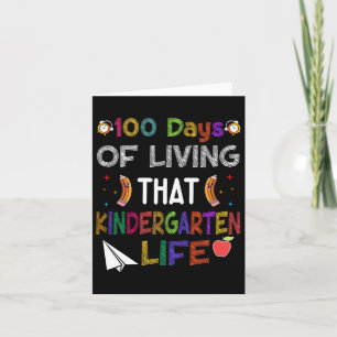 Cartão 100 Dias De Vida Naquele Jardim De Infância.