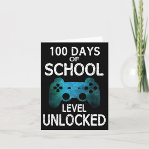 Cartão 100 Dias De Videos games De Jogadores Escolares De