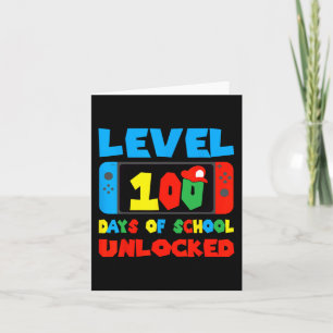 Cartão 100 Dias De Videos games Desbloqueados Da Escola
