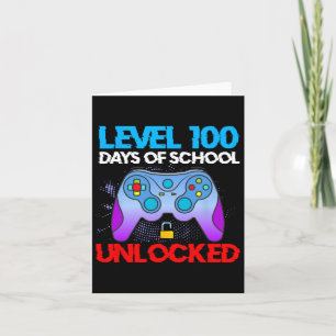 Cartão 100 Dias De Videos games Desbloqueados Da Escola