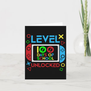 Cartão 100 Dias De Videos games Desbloqueados Da Escola