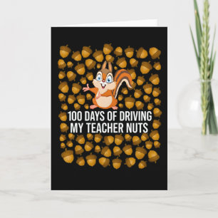 Cartão 100 Dias Deixar Meu Professor Louco Esquilo Engraç