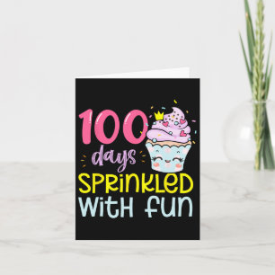 Cartão 100 Dias Empurrados Com Cupcake Divertido 100 Dias