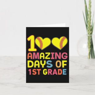 Cartão 100 Dias Incríveis De Placa De Softbyll Da Classe