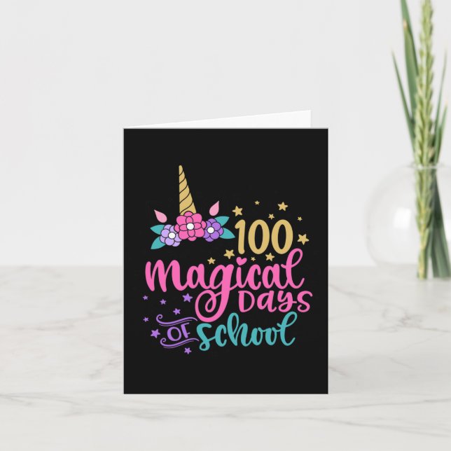 Cartão 100 Dias Mágicos De Escola (Frente)