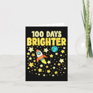 Cartão 100 Dias Mais Brilhante 100 Dias De Astronauta Esc
