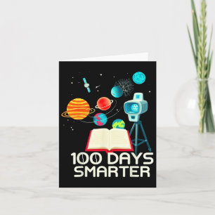Cartão 100 dias mais inteligente Astronauta Espacial 100º