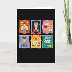 Cartão 100 Dias Mais Inteligente Feliz 100º Dia de Escola