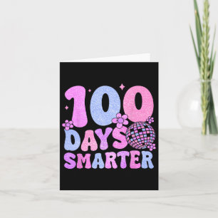Cartão 100 Dias Mais Inteligente Para A Retrô Disco 100 D