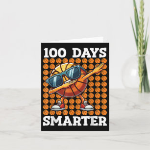 Cartão 100 Dias Mais Inteligentes Crianças De Basquete 10