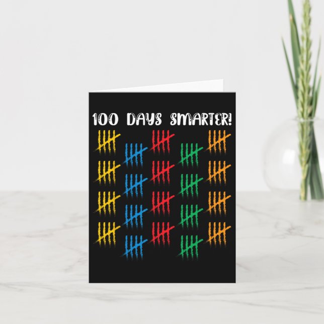 Cartão 100 Dias Mais Inteligentes Meninas De Estudantes C (Frente)