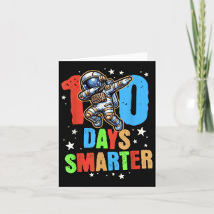 Cartão 100 Dias Mais Inteligentes No Espaço Dos Astronaut