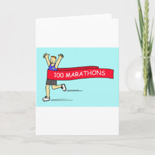Cartão 100 Parabéns de maratona para ele