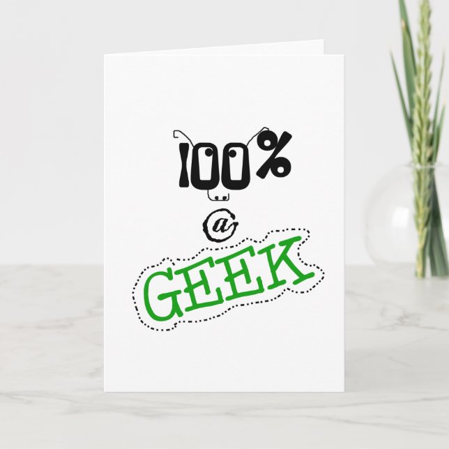 Cartão 100 Percent Geek (Frente)