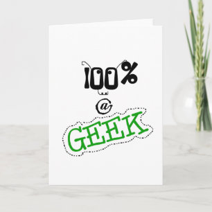 Cartão 100 Percent Geek
