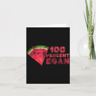 Cartão 100 por cento vegano verão melancia amante de frut