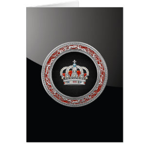 Cartão [100] Príncipe-Princesa Rei-Rainha Coroa [Prata]