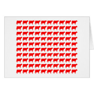 Cartão 100 Vacas - Vermelho