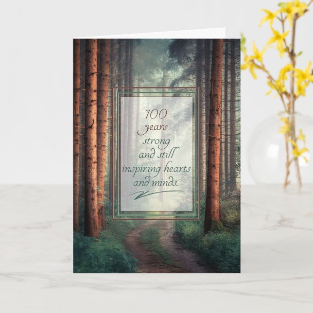 Cartão 100th Birthday and Still Inspiring Hearts and Mind (Flor Amarela)