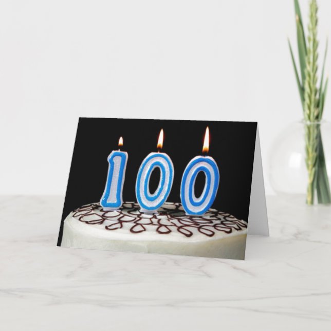Cartão 100th Birthday Cake (Frente)