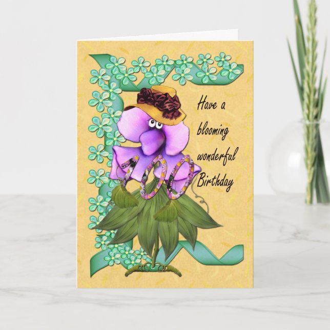 Cartão 100th Birthday Card with Moonies cute bloomers, (Frente)