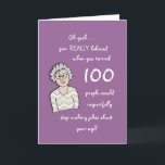 Cartão 100th Birthday For Her-Funny Card<br><div class="desc"></div>