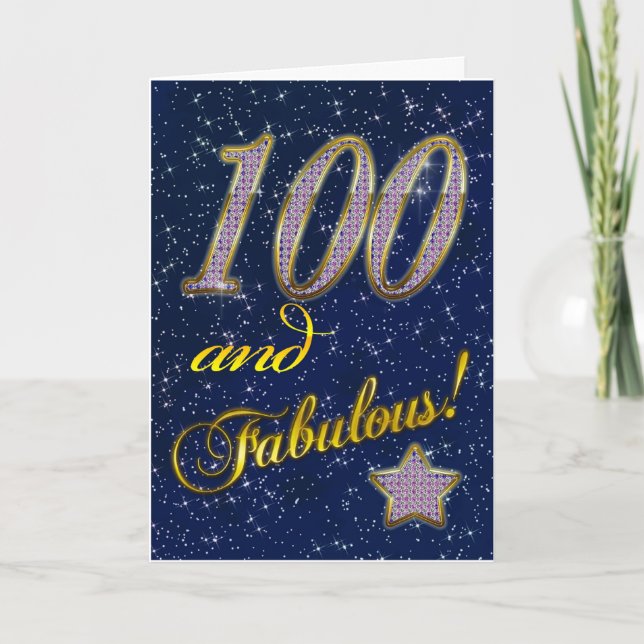 Cartão 100th birthday for someone Fabulous (Frente)
