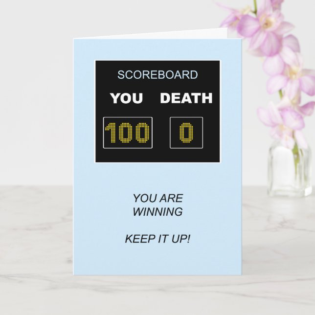Cartão 100th Birthday Scoreboard (Orquídea)