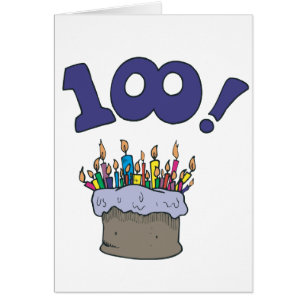 Cartão 100th Bolo
