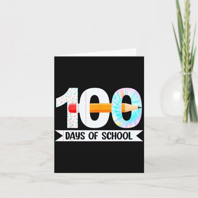 Cartão 100th Day Of School Teachers Students 100 Days Of  (Frente)