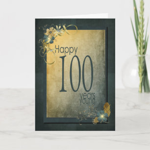 Cartão 100th quadro do Aniversário-vintage
