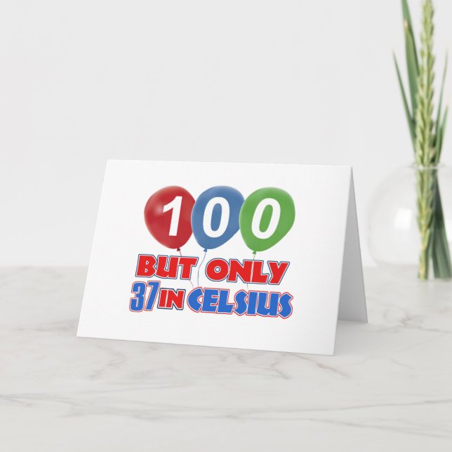 Cartão 100th year birthday designs (Frente)