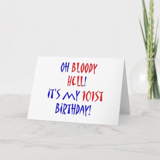 Cartão 101 Bloody Hell (Frente)