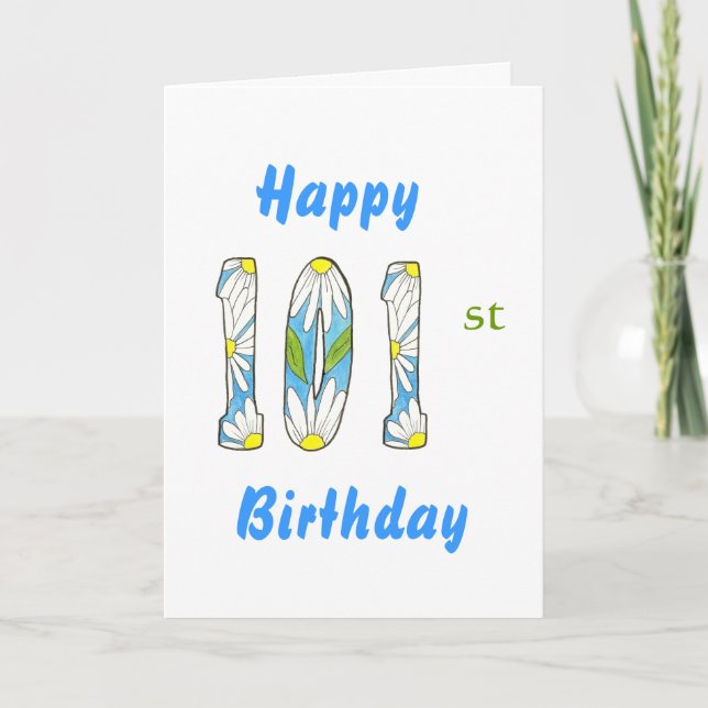 Cartão 101 st Birthday Card (Frente)