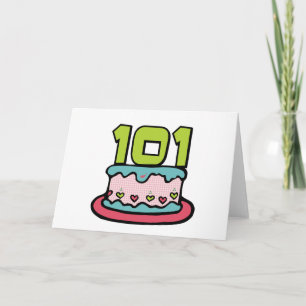 Cartão 101 Year Old Birthday Cake