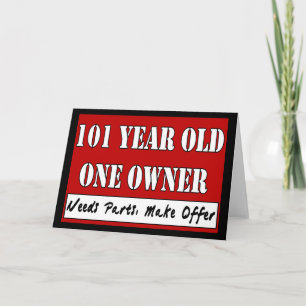 Cartão 101 Year Old One Owner - Needs Parts, Make Offer