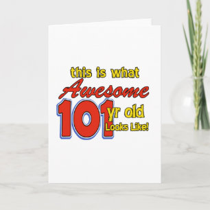 CARTÃO 101 YEARS OLD BIRTHDAY DESIGNS