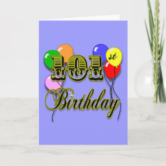 Cartão 101st Birthday with Balloons