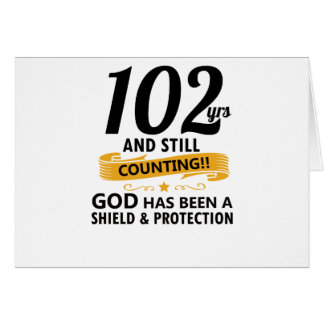 Cartão 102 anos e ainda contando anos