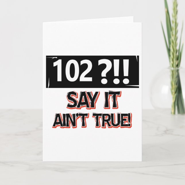 Cartão 102 years old birthday gear (Frente)